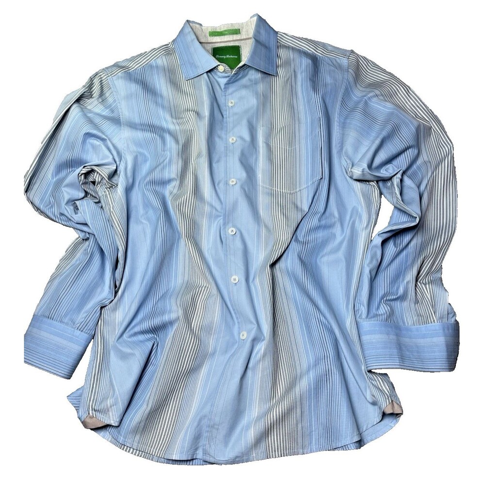 Tommy Bahama luxurious Island Modern Fit mens buttoned shirt L vacation party